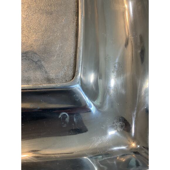 POTTERY BARN BARONA Polished Aluminum Cheese Cracker Square Silver TRAY PLATTER - Picture 9 of 10